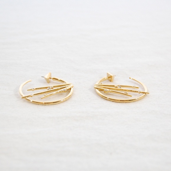 SOLD -- NWOT: Alexis Bittar Crystal Spike Hoops - Picture 3 of 8